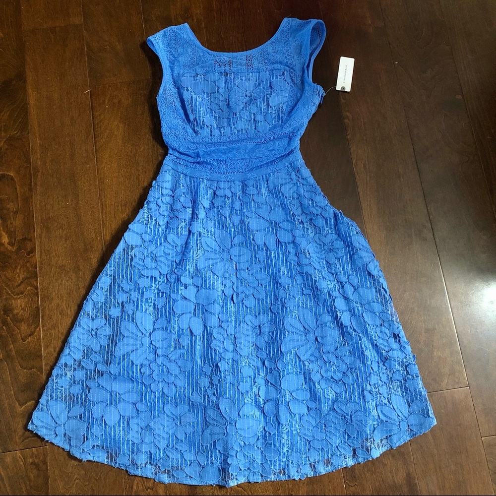 NWT Anthropologie blue lace dress